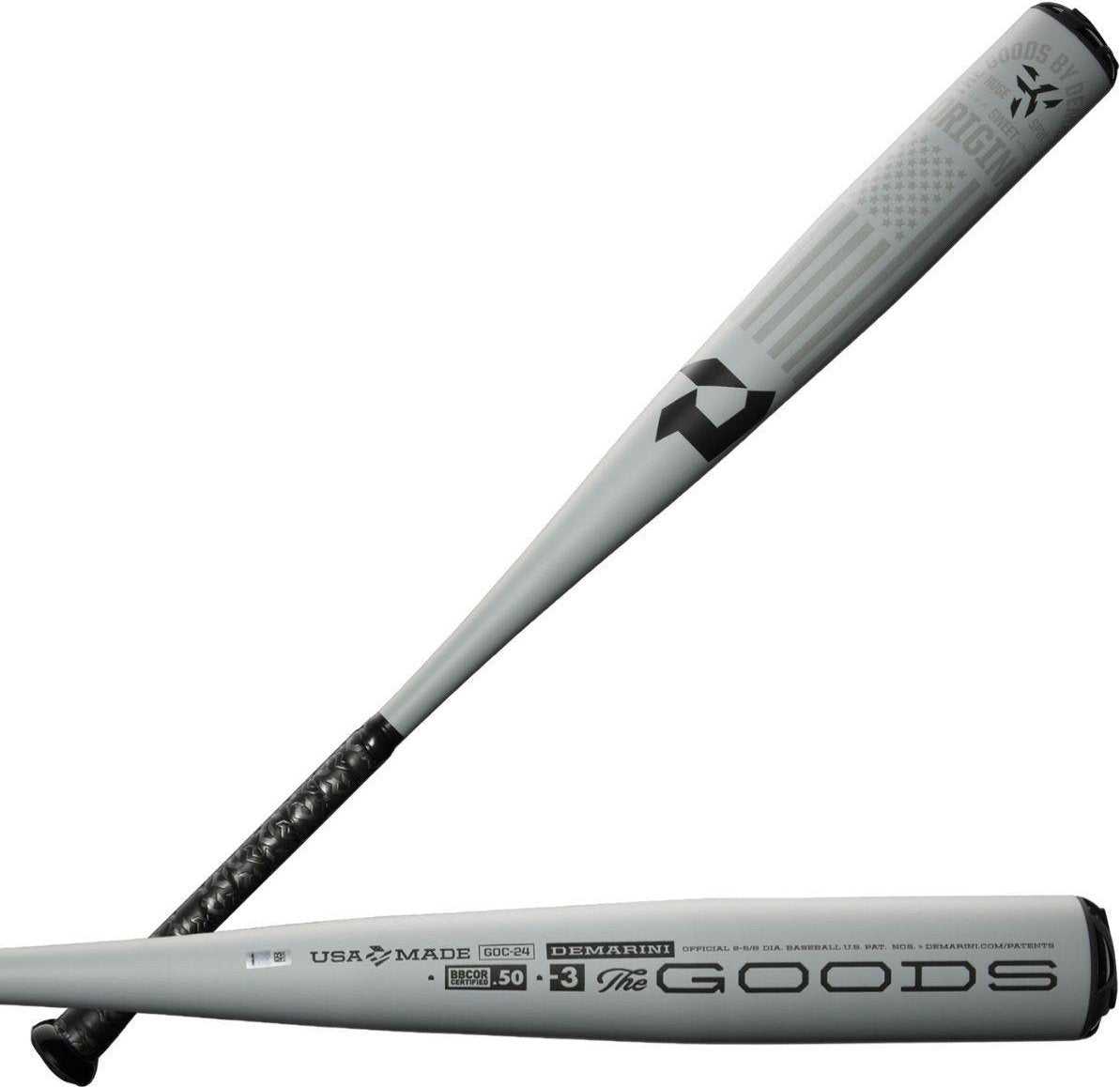 Demarini 2024 the Goods one (-3) Bbcor Bat Wbd2463010 - Black Gray