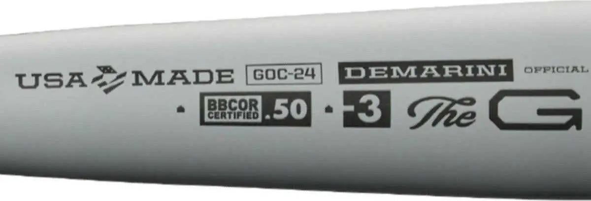 Demarini 2024 the Goods one (-3) Bbcor Bat Wbd2463010 - Black Gray