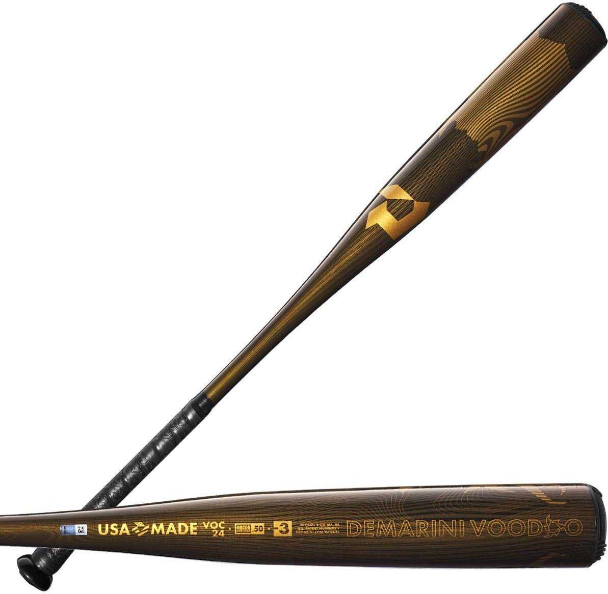 Demarini 2024 Voodoo one (-3) Bbcor Bat Wbd2461010 - Black Gold