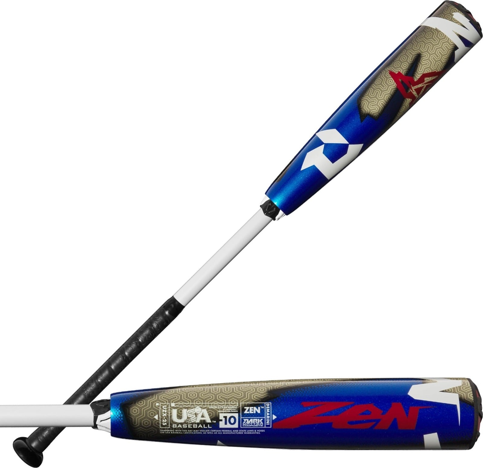 Demarini 2025 Zen (-10) Usa Baseball Bat Wbd2568010 - Black White Royal