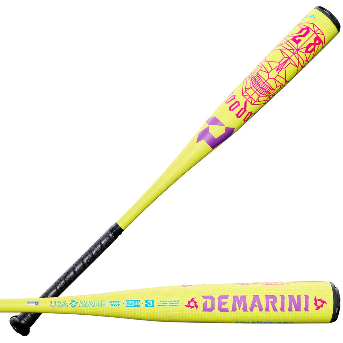 Demarini 2026 Voodoo one (-3) Bbcor Baseball Bat Wbd2651010 - Black Solar Yellow