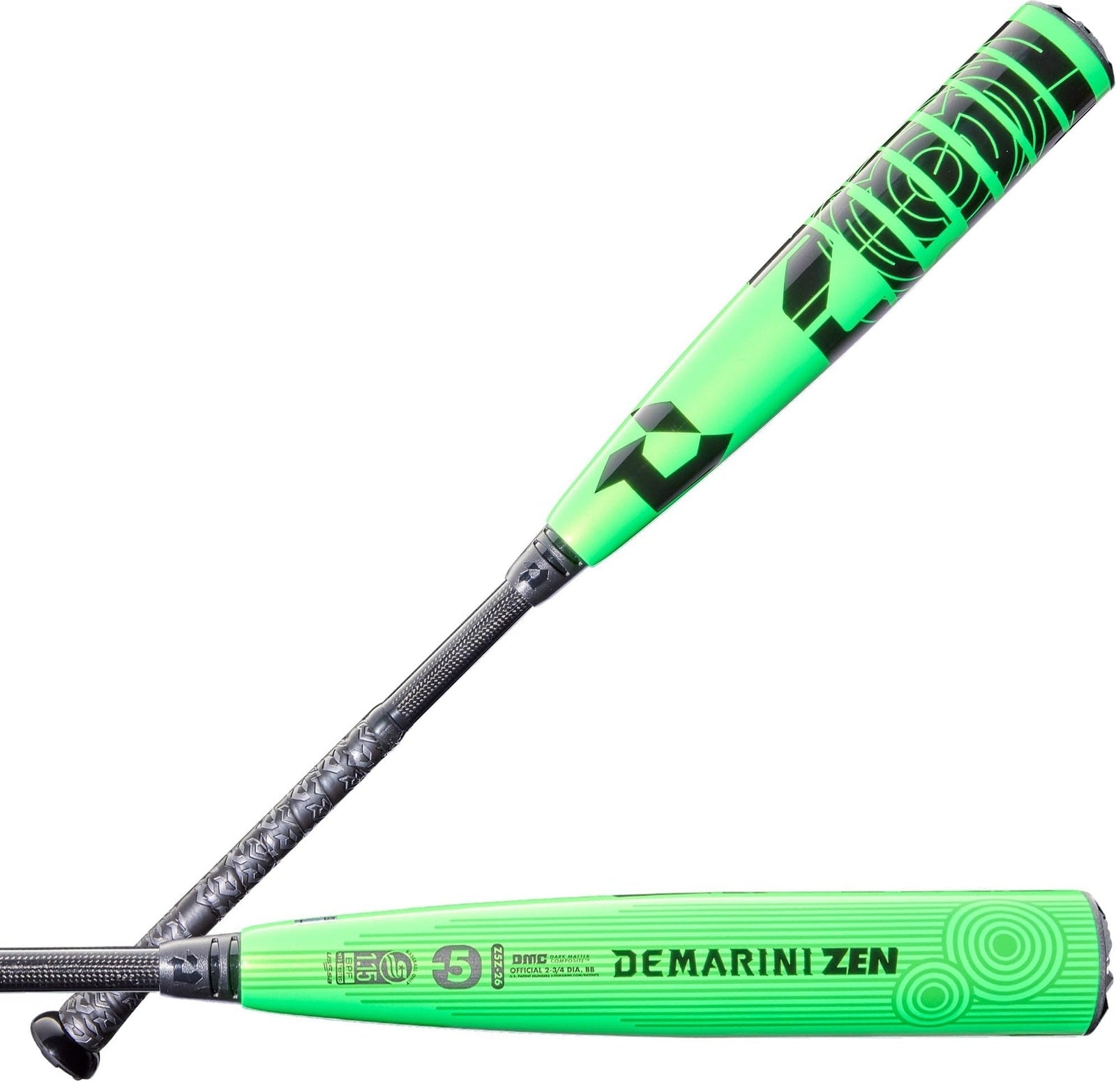 Demarini 2026 Zen (-8) 2 3/4’’ Usssa Baseball Bat Wbd2592010 - Black Neon Green