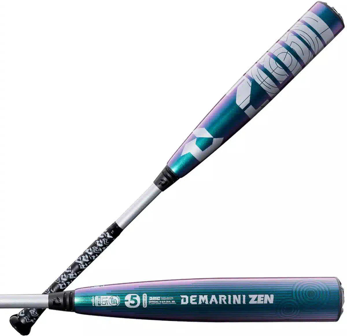Demarini 2026 Zen Oil Slick (-5) 2 3/4’’ Usssa Baseball Bat Wbd2657010 - Blue purple white