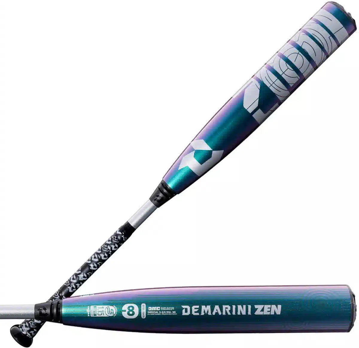 Demarini 2026 Zen Oil Slick (-8) 2 3/4’’ Usssa Baseball Bat Wbd2656010 - Blue purple white