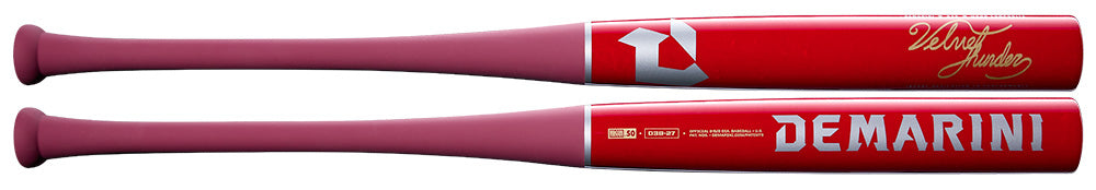 Demarini 2027 Velvet Thunder D38 Maple Wood Composite Baseball Bat Wbd2725010 - Red Mauve