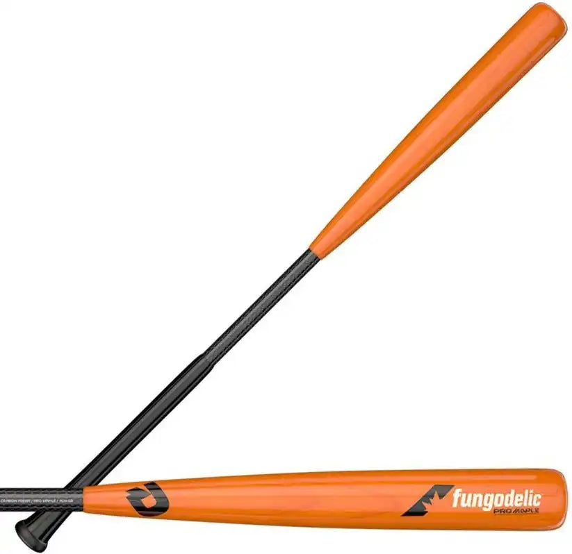 Demarini Fungodelic Pro Maple Wood Composite Fungo Bat - Black Orange - 35’’