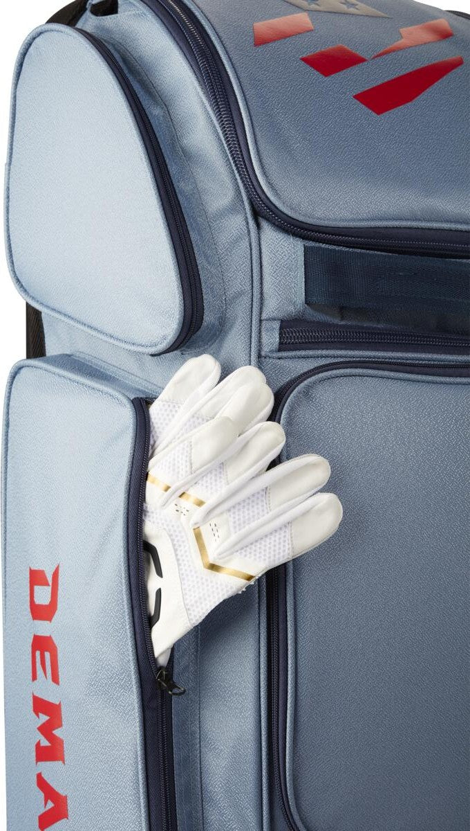 DeMarini Special Ops V2 Baseball Softball Wheeled Bag - Royal Gray - HIT a Duble - 4