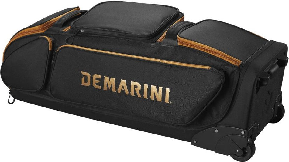 DeMarini Special Ops V2 Baseball Softball Wheeled Bag - Black Copper - HIT a Double - 2