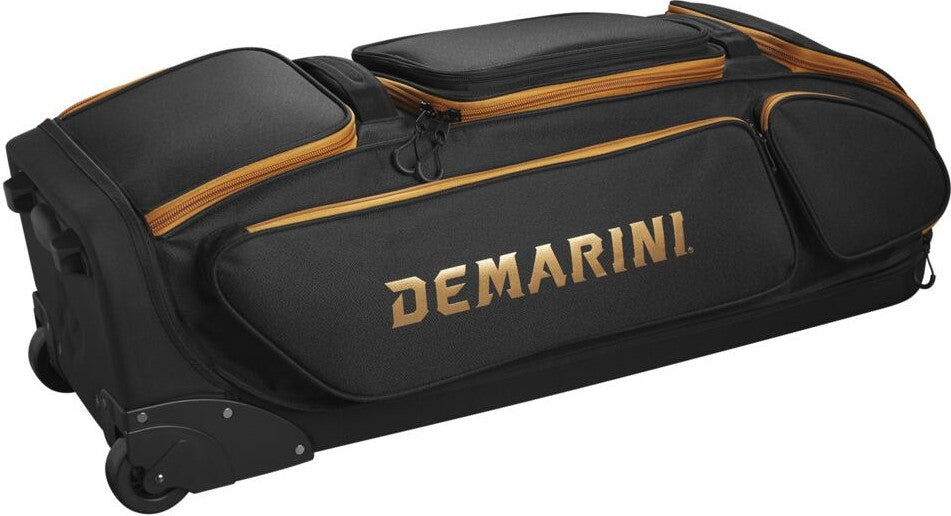 DeMarini Special Ops V2 Baseball Softball Wheeled Bag - Black Copper - HIT a Double - 5