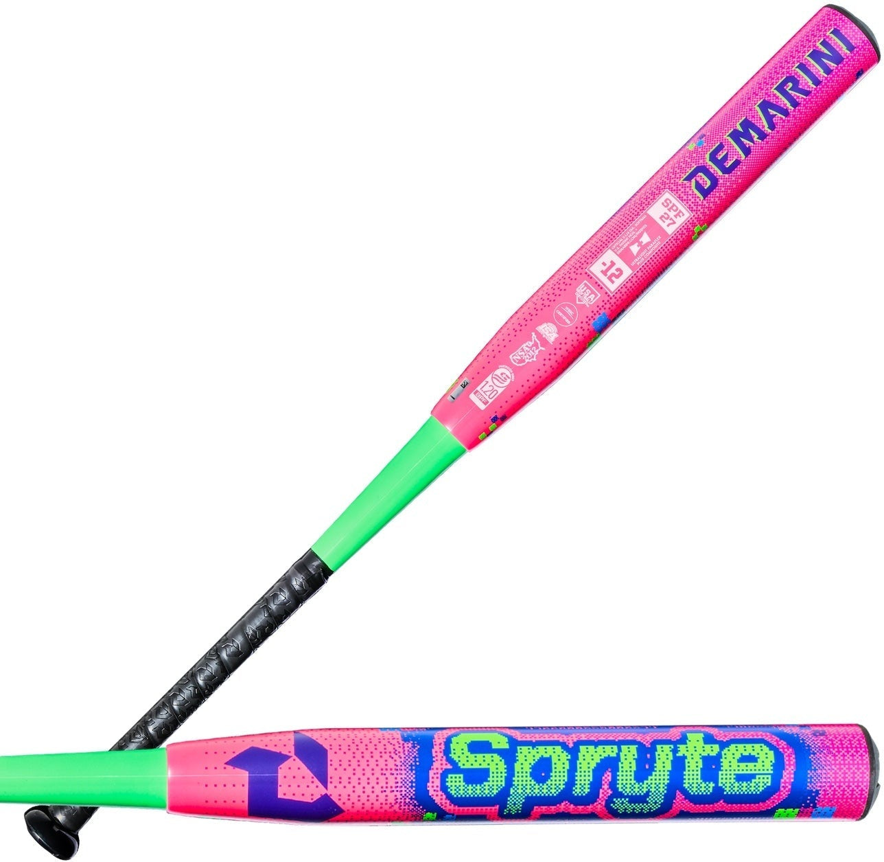 Demarinni 2027 Spryte (-12) Fastpitch Bat Wbd2731010 - Black Green Pink
