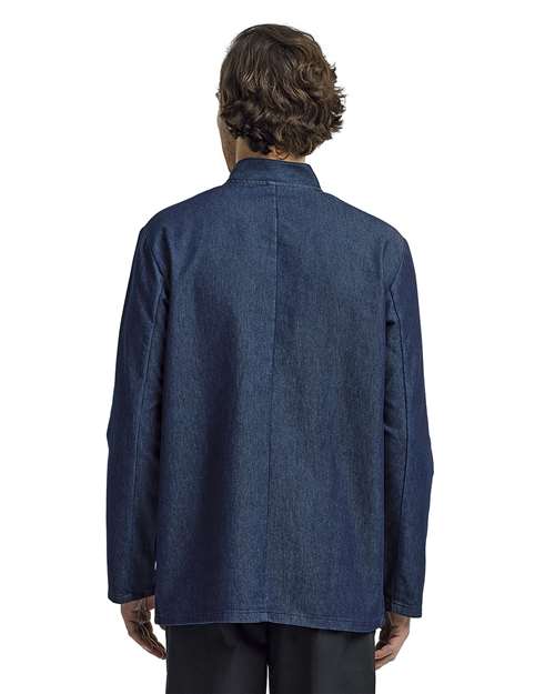 Denim Blue Unisex Denim Chef&#39;s Jacket - RP660