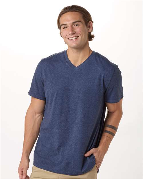 Denim High V-Neck T-Shirt - BM2204