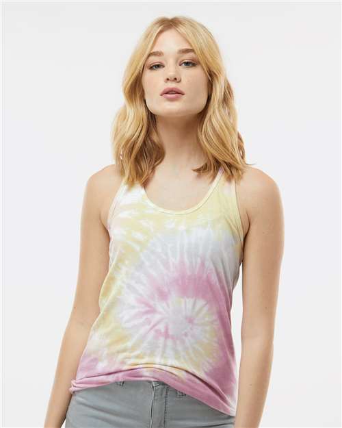Desert Rose Women&#39;s Tie-Dyed Racerback Tank Top - 3400