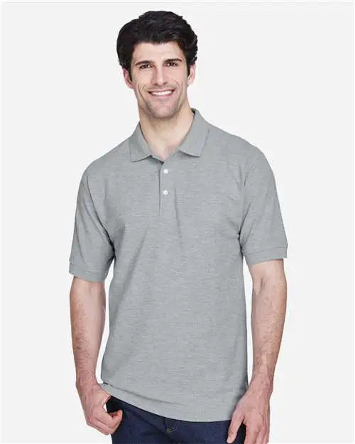 Devon & Jones D100 Men’s Pima Piquã Polo - Grey Heather