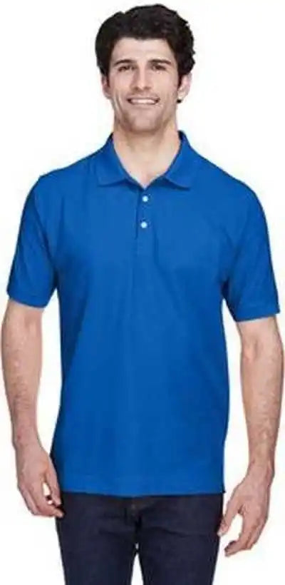 Devon &amp; Jones D100 Men’s Pima Pique Short Sleeve Polo French Blue