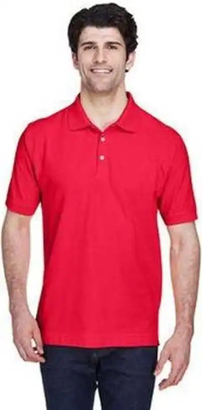 Devon & Jones D100 Men’s Pima Pique Short-sleeve Polo - Red