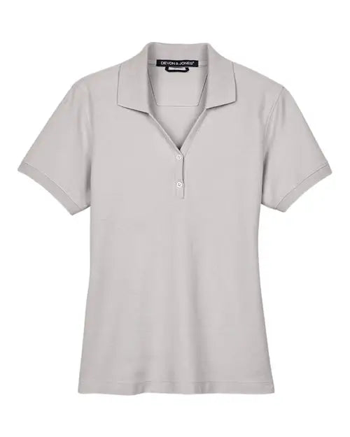 Devon & Jones D100w Women’s Pima Piquã Polo - Silver