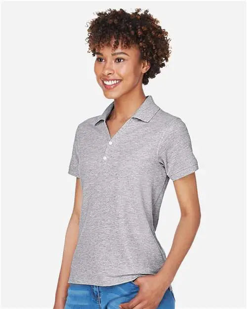 Devon & Jones D100w Women's Pima PiquÃ© Polo - Grey Heather