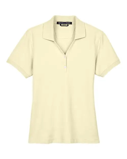 Devon & Jones D100w Women's Pima PiquÃ© Polo - Transparent Yellow