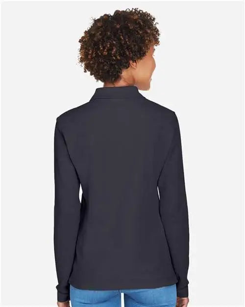 Devon & Jones D110w Women’s Pima Piquã Long Sleeve Polo - Navy