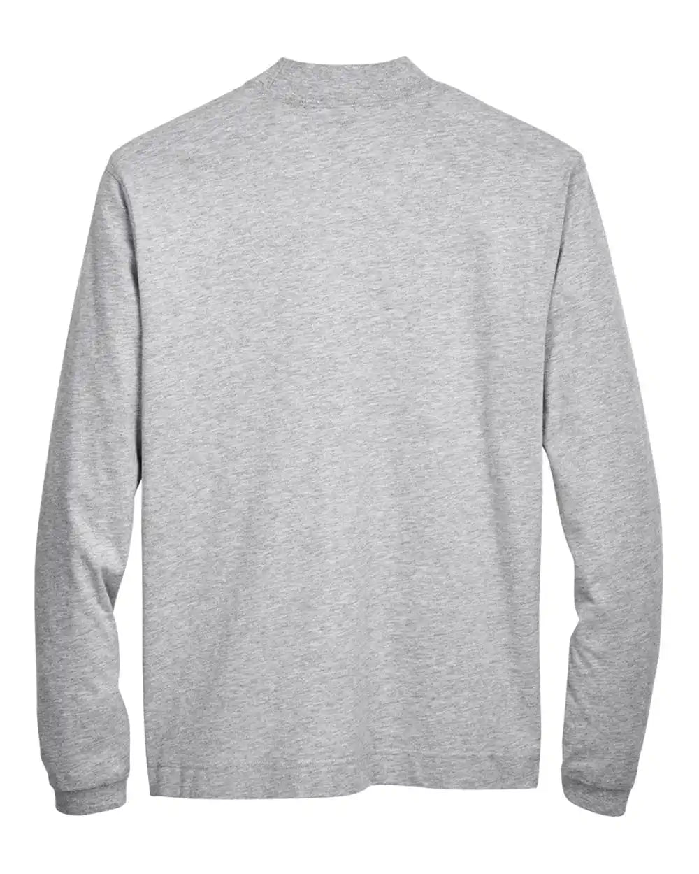 Devon & Jones D420 Unisex Sueded Jersey Mock Neck T-shirt - Grey Heather - Xs