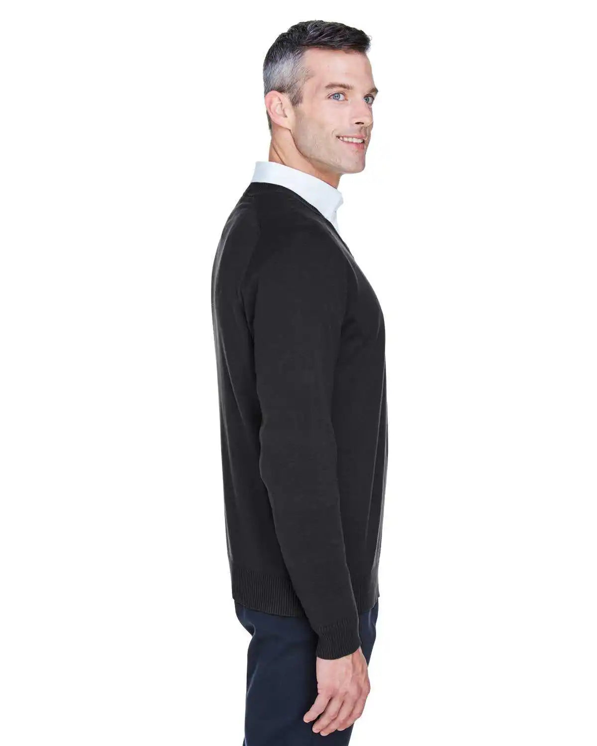 Devon & Jones D475 Men’s V-neck Sweater - Black