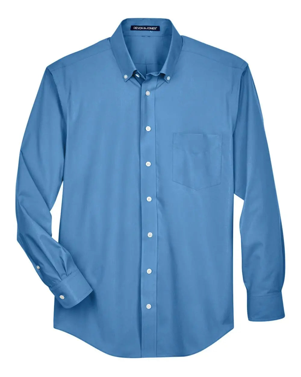Devon & Jones D620 Men’s Crown Collection Broadcloth Woven Dress Shirt - French Blue
