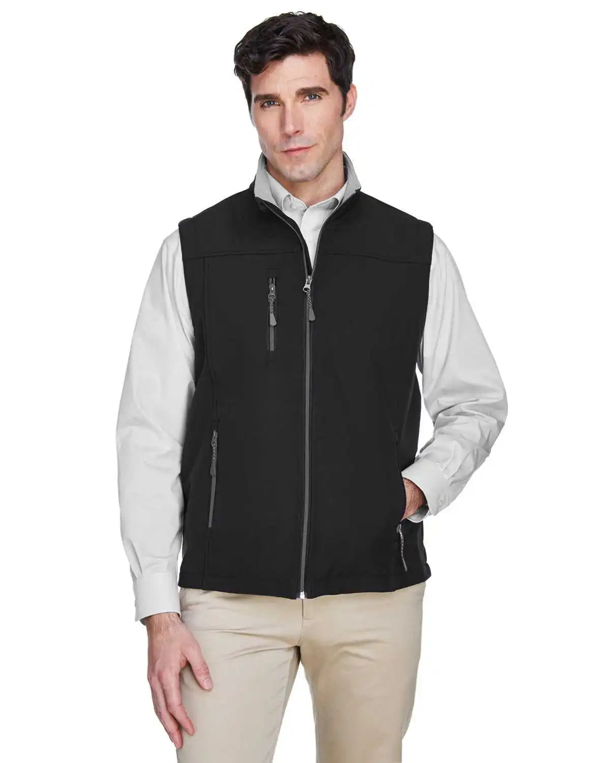 Devon & Jones D996 Men's Softshell Vest - Black