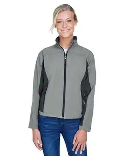 Devon &amp; Jones D997w Ladies’ Soft Shell Colorblock Jacket - Charcoal Dark