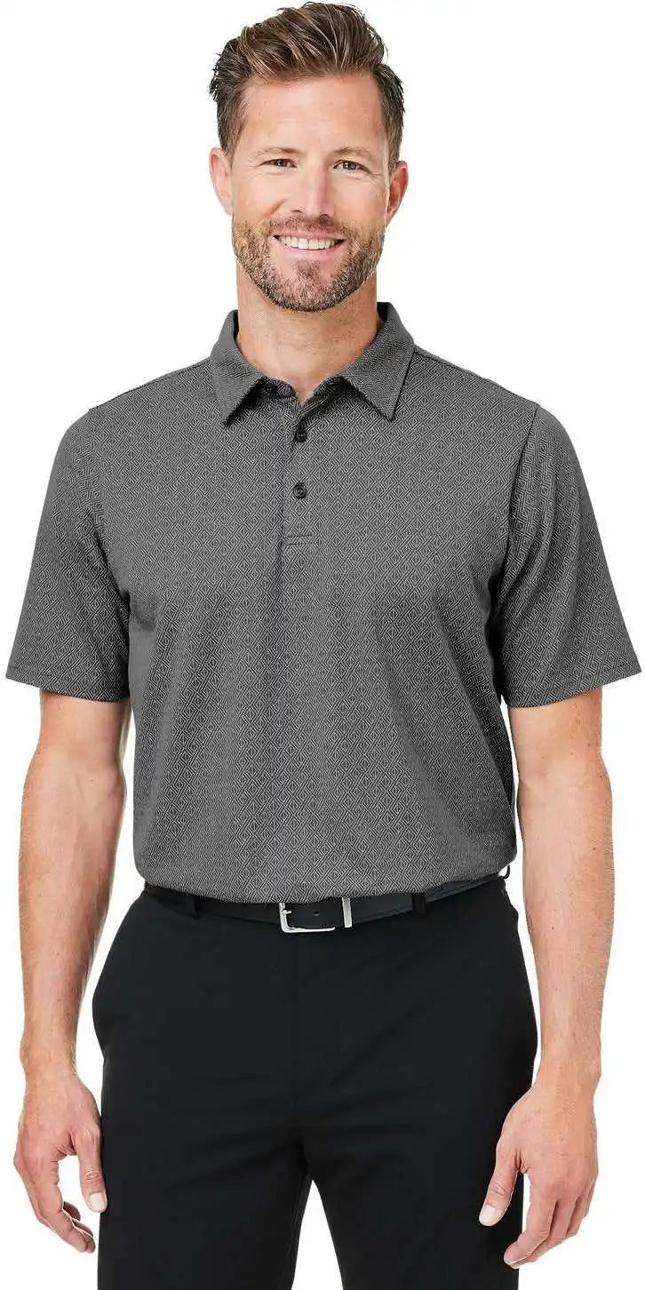 Devon &amp; Jones Dg101 Crownlux Performance Men’s Geo Polo Graphite