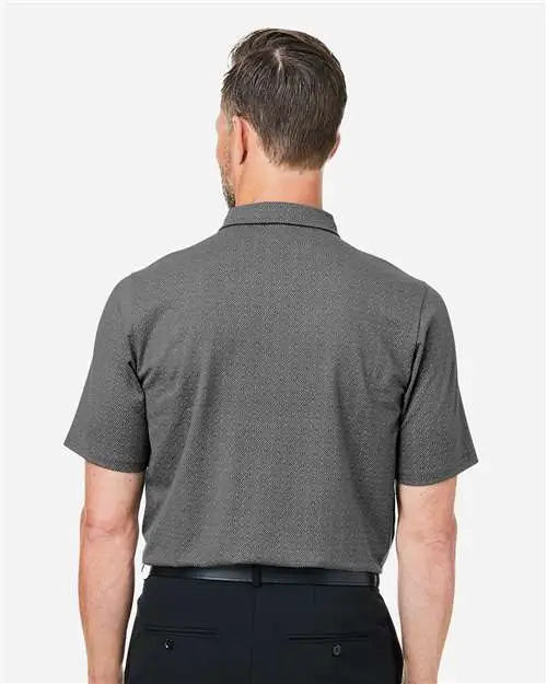 Devon & Jones Dg101 Men's Crownlux PerformanceÂ® Geo Polo - Graphite Silver