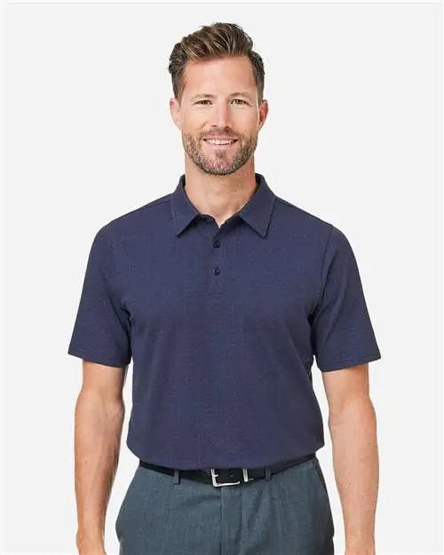 Devon & Jones Dg101 Men's Crownlux PerformanceÂ® Geo Polo - Navy French Blue