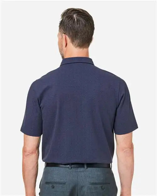 Devon & Jones Dg101 Men's Crownlux PerformanceÂ® Geo Polo - Navy French Blue