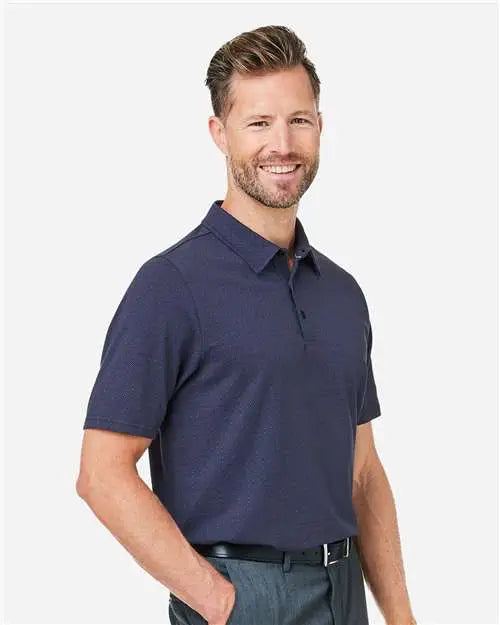 Devon & Jones Dg101 Men’s Crownlux Performanceâ Geo Polo - Navy French Blue