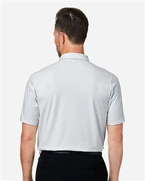 Devon & Jones Dg101 Men’s Crownlux Performanceâ Geo Polo - White Silver