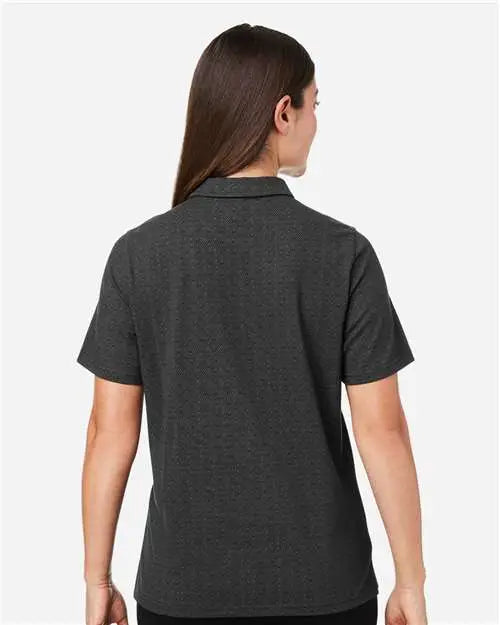 Devon & Jones Dg101w Women’s Crownlux Performanceâ Geo Polo - Black Graphite