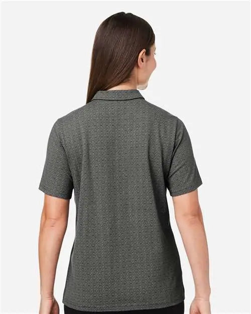 Devon & Jones Dg101w Women’s Crownlux Performanceâ Geo Polo - Graphite Silver