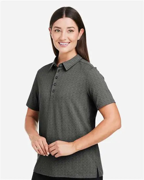 Devon & Jones Dg101w Women’s Crownlux Performanceâ Geo Polo - Graphite Silver