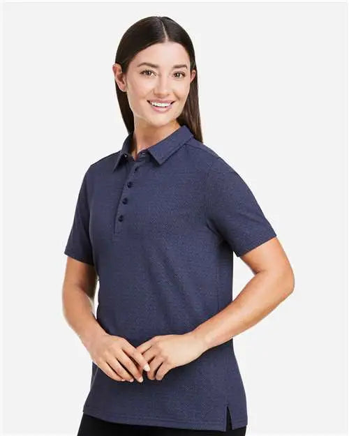 Devon & Jones Dg101w Women’s Crownlux Performanceâ Geo Polo - Navy French Blue