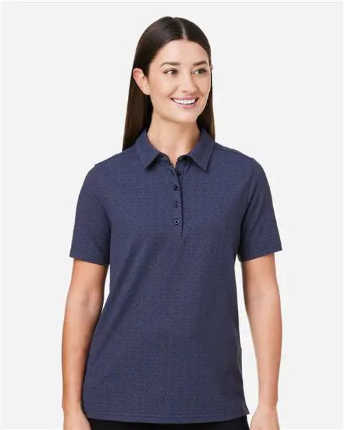 Devon & Jones Dg101w Women’s Crownlux Performanceâ Geo Polo - Navy French Blue