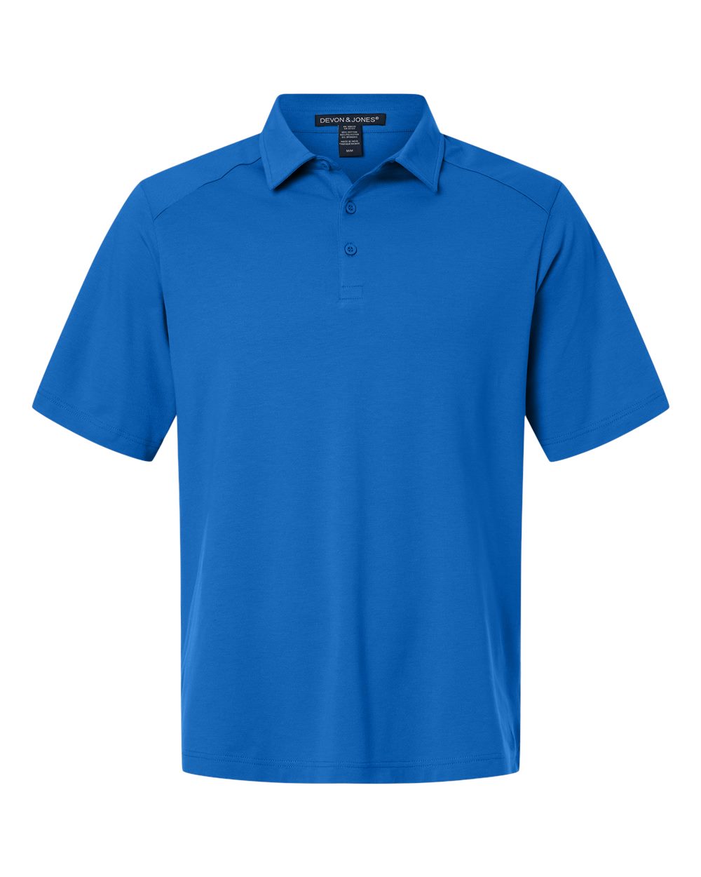 Devon & Jones Dg102 Men’s Seaton Pebble Textured Polo - French Blue