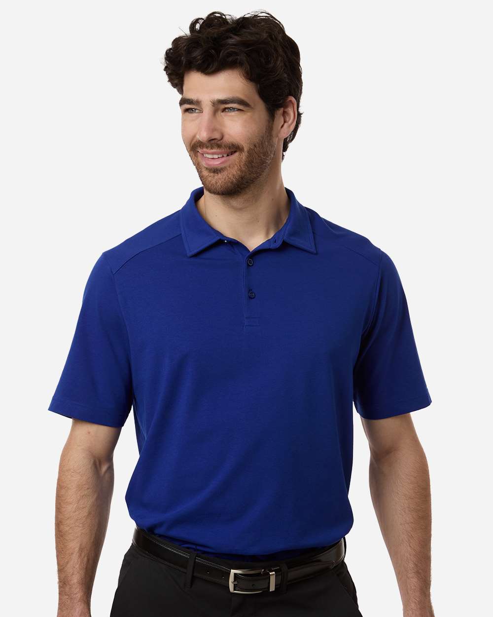 Devon & Jones Dg102 Men’s Seaton Pebble Textured Polo - Midnight Royal
