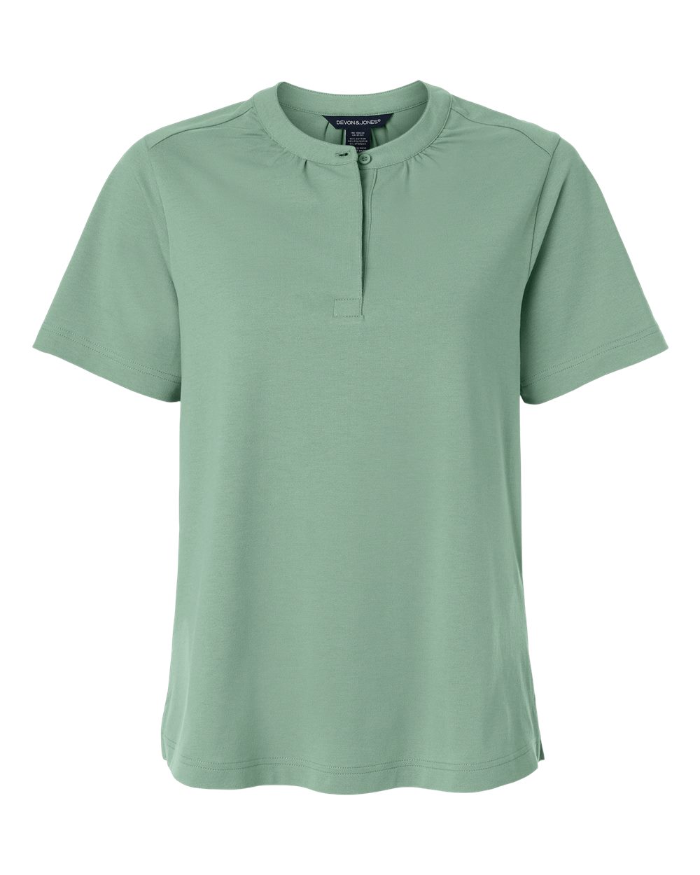 Devon & Jones Dg102w Women’s Seaton Pebble Textured Polo - Balsam Green