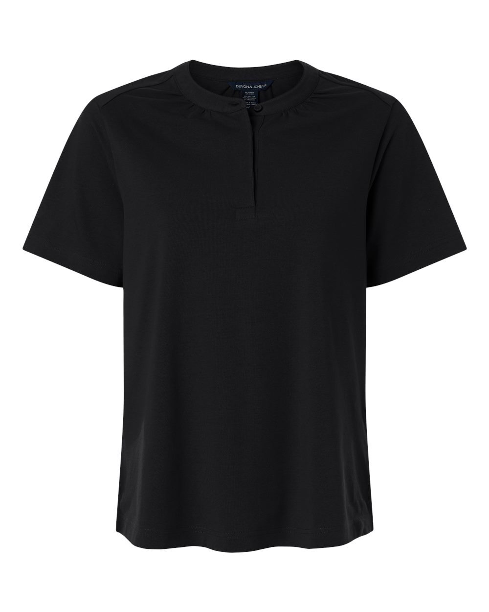 Devon & Jones Dg102w Women’s Seaton Pebble Textured Polo - Black