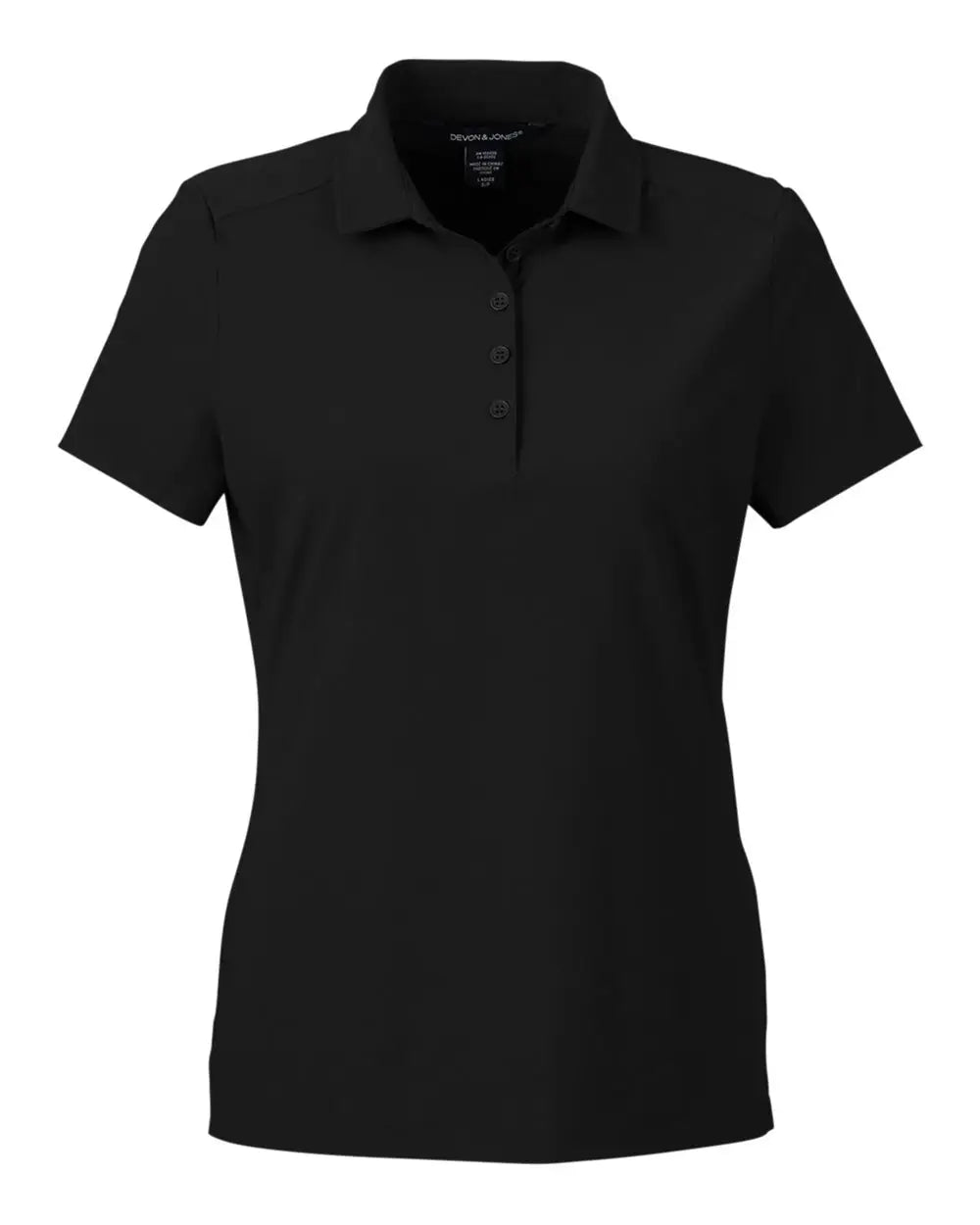 Devon & Jones Dg110w Women's Crownlux PerformanceÂ® Windsor Welded Polo - Black - Black / Xs