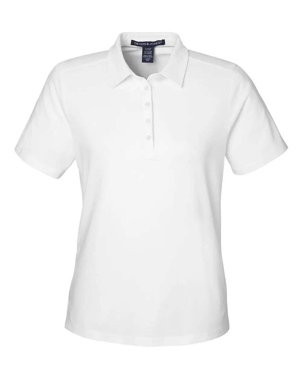 Devon & Jones Dg120w Women’s Raleigh Stretch Polo - White