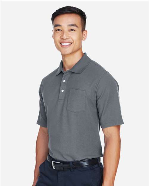 Devon & Jones Dg150p Men’s Drytec20 Performance Pocket Polo - Graphite