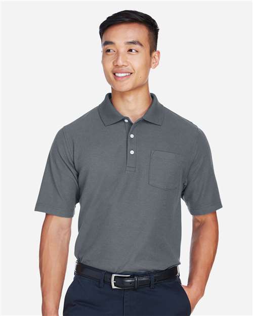 Devon & Jones Dg150p Men’s Drytec20 Performance Pocket Polo - Graphite