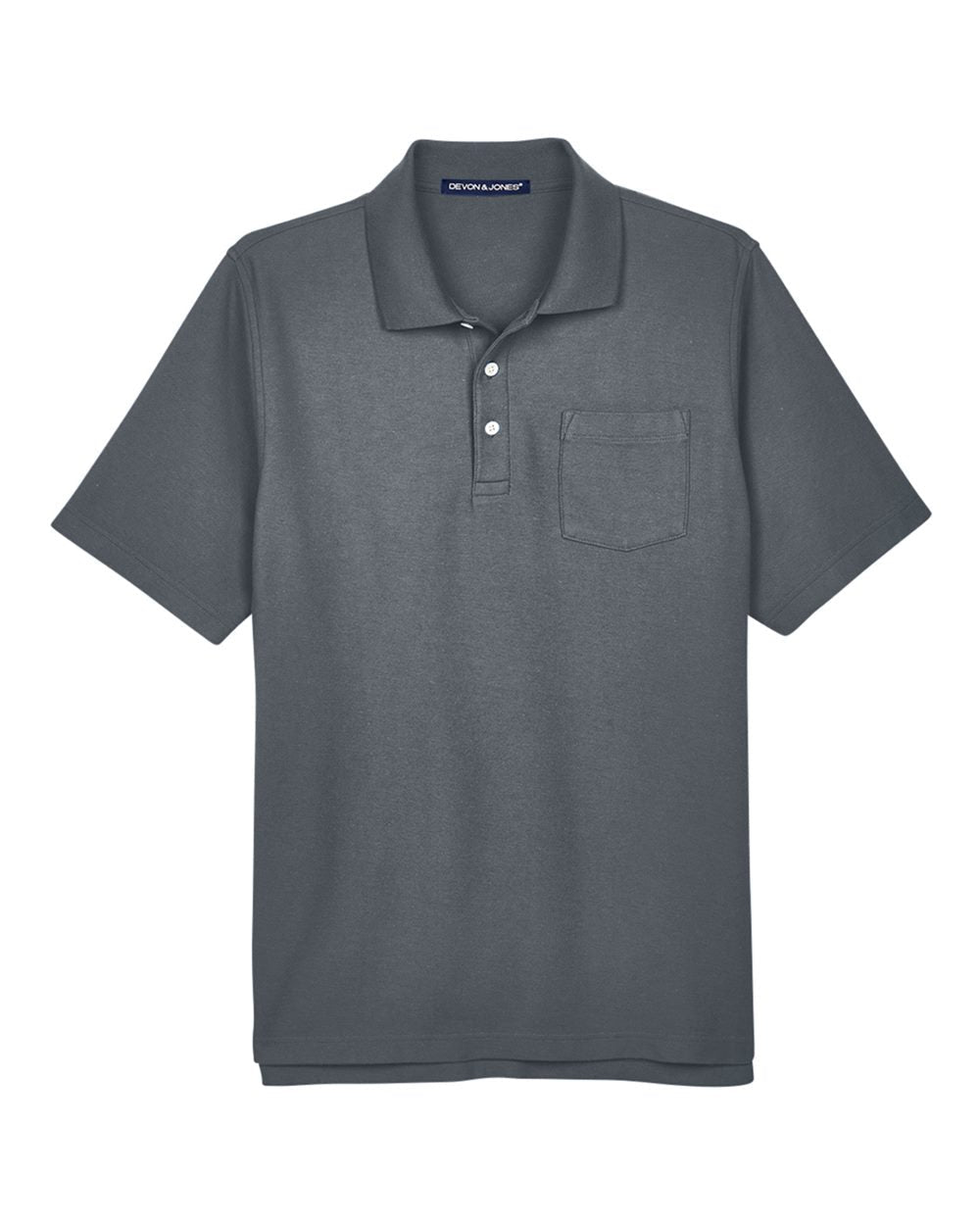 Devon & Jones Dg150p Men’s Drytec20 Performance Pocket Polo - Graphite