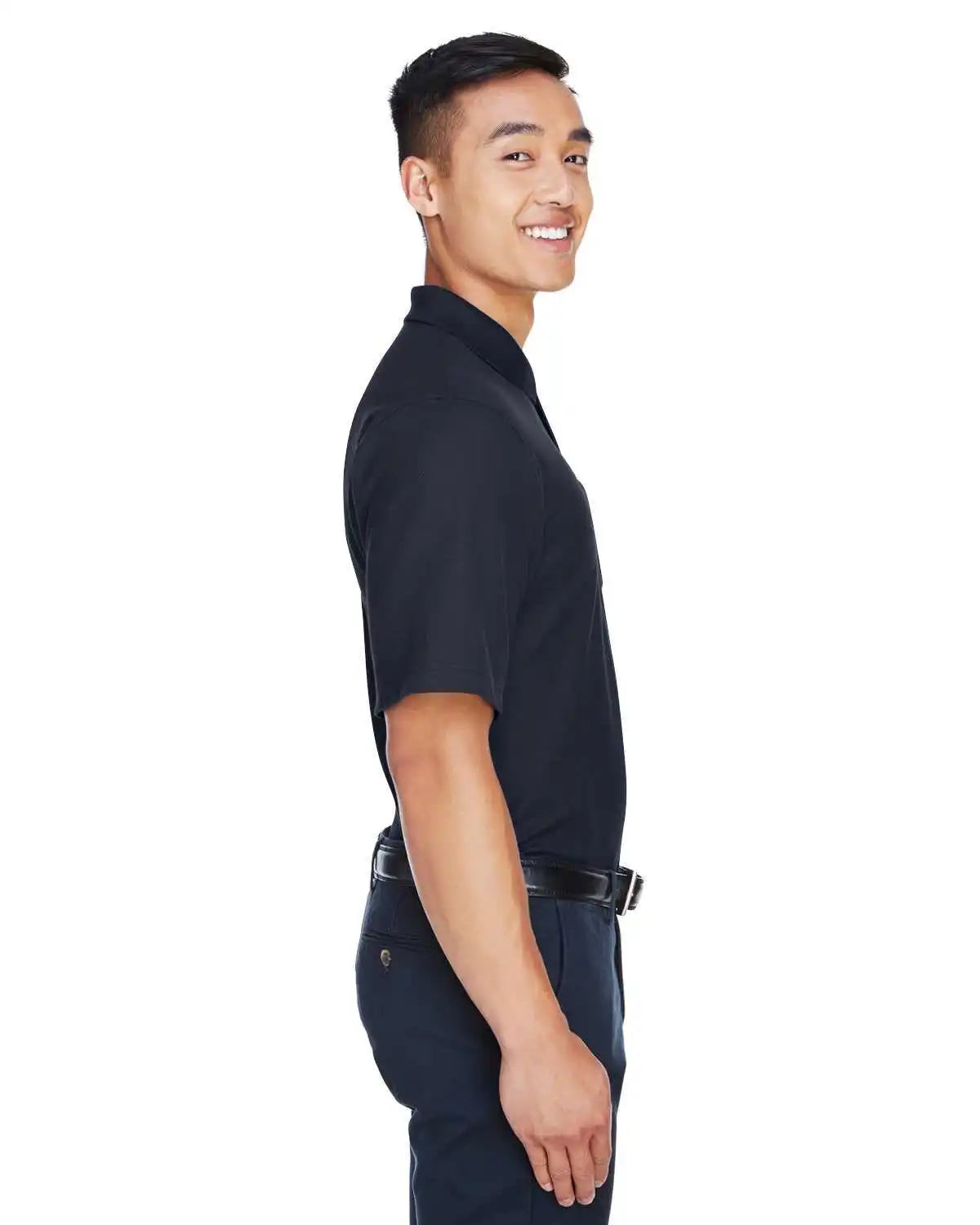 Devon &amp; Jones Dg150p Men’s Drytec20 Performance Pocket Polo - Navy